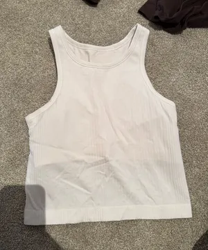 Lululemon Ebb To Street White Crop Tank Rib 4 thumbnail 1