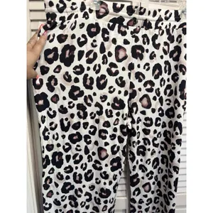 Stars Above Leopard Print Pajama Pants Size 2X Wide Leg Elastic/Tie Waist thumbnail 5