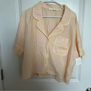 NEW Altar’d State Butter Yellow and Pink Striped Lounge Set Size XXL NWT thumbnail 9