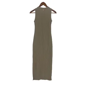 Lululemon Sleeveless Pleated Stretch Maxi Dress Sheer Oak‎ XXS thumbnail 10
