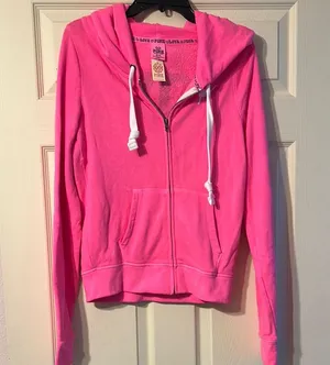 NWT PINK Victoria’s Secret Women's Pink Hoodie Jacket Medium thumbnail 1