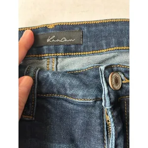 Kancan Mid Rise Ankle Skinny Jeans Size 11/29 Dark Wash Raw Hem KC8396D thumbnail 3