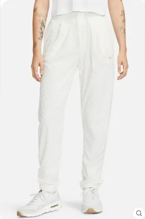 Nike Joggers Women’s‎ Sz L Everyday White Track Tapered Leg and High-Waisted Fit thumbnail 1