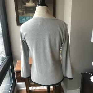 Arden B Gray Button Up Cardigan Sz M thumbnail 3