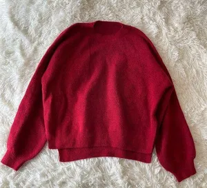 Red oversized knit sweater Size M thumbnail 1