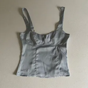 Peppermayo Women’s XS Silver Satin Corset Top Bustier Tank US 2 thumbnail 3
