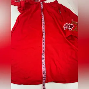Dress Feathers Red Garment made in india thumbnail 9