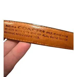 VTG Coach Brown Leather Belt Women’s Size 32 thumbnail 3