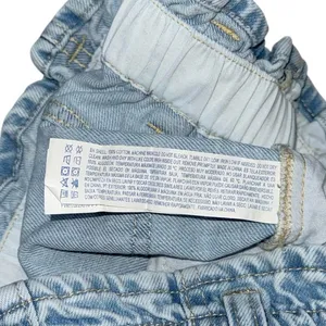 Forever 21 Paperbag Waist Light Wash High Rise Straight Tapered Jeans XS NWT thumbnail 7