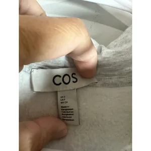 COS Relaxed Fit Maxi Sweatshirt Dress Heather Gray‎ Hooded Cotton Fleece Small thumbnail 3