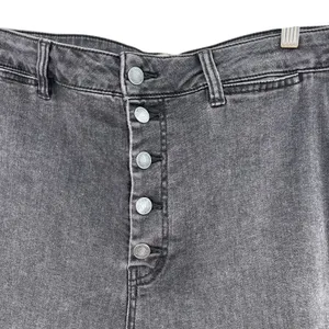 Free‎ People We The Free Crvy Bermuda Shorts Exposed Button Fly Faded Black 34 thumbnail 5