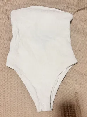 Aerie textured strapless one piece swimsuit thumbnail 1