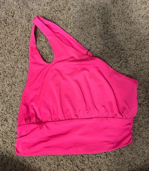 H&M Bright Pink One-Shoulder Tank thumbnail 1
