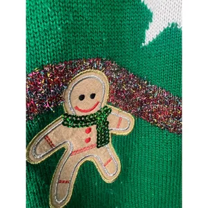 Women's Forever 21 Christmas Sweater Green/Red Size S. Ugly Christmas thumbnail 7