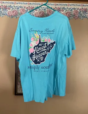 Women’s simply southern West Virginia almost heaven t-shirt. Size xl thumbnail 1