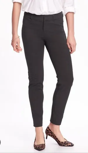 Old Navy Pixie High Rise Ankle Dark Heath Gray Pants Size 12. thumbnail 1