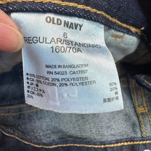 Old Navy The Diva Dark Wash Raw‎ Hem Denim Shorts Cutoff 6 Regular thumbnail 4