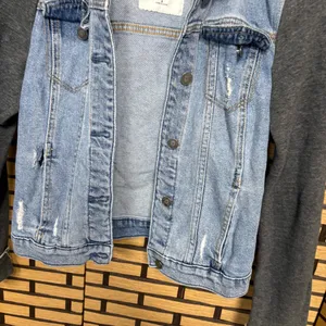 Hollister‎ Denim Sweatshirt Jacket Size Small thumbnail 3