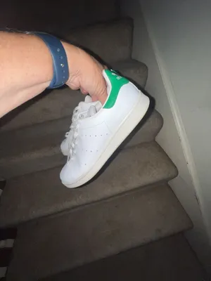Adidas Stan Smith White Green Women's Sneakers Size 6 M20605 thumbnail 2