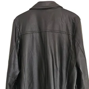 Vintage Bagatelle Leather Jacket Women's Button Front Minimalist 90s Black Sz L‎ thumbnail 7