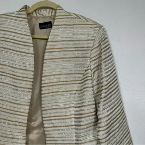 Xscape Gold Striped Blazer Jacket With Shell Womens 14 Set Formal Dressy thumbnail 13