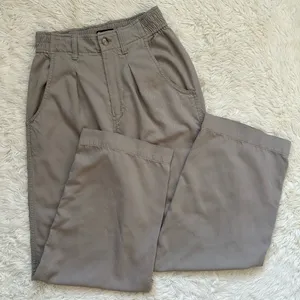 Madewell Pants Lanie Pleat Front Straight Leg High Waist Pumice Sz 0 thumbnail 2