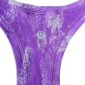 Lululemon Women's 10 Swiftly Tech Racerback Tank Top Purple Marble‎ Race Length thumbnail 9