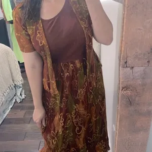 Graphics vintage maxi dress size small Brown thumbnail 5
