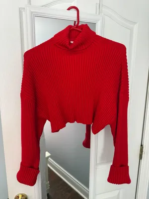 Cropped Red Sweater thumbnail 1