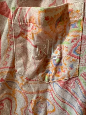 Lauren by Ralph Lauren Pink Paisley Pajama Set women’s size M thumbnail 3