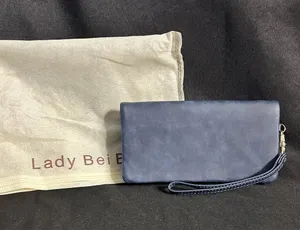 Lady Bei Bei Women’s Navy Wristlet Wallet & Dust Cover Bag NWT thumbnail 1