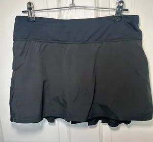 Lululemon Pace Setter Skirt 6 Black Ruffle Pleated Tennis Running Athletic Skort thumbnail 1