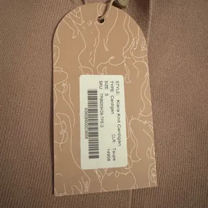Meshki Klara Knit Cardigan in taupe size small thumbnail 5