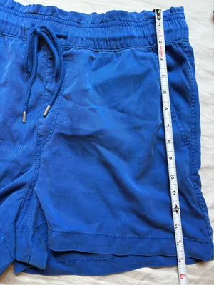 NWT LOFT Cobalt Blue Lyocell Pull On Drawstring Shorts Large thumbnail 6