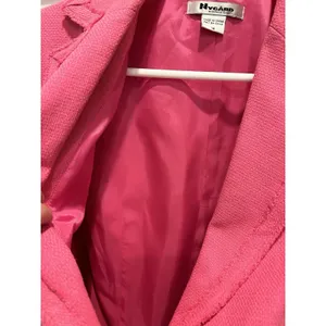 Nygard Collection Pink Silk Blend Frayed Edge Blazer Jacket Size 14 Statement thumbnail 6