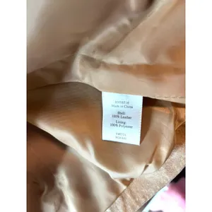Coldwater Creek Women's L 100% Leather Suede Jacket Tan Western Jean Jacket thumbnail 5