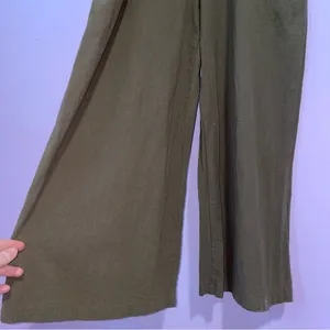 Brown Wide Leg Cotton Overalls Jumpsuit Women M Boho Minimalist Lagom Casual thumbnail 3