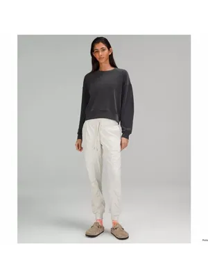 Lululemon Softstreme Perfectly Oversized Cropped Crew Dark Grey Size 2 thumbnail 3