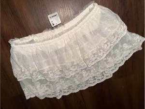 Nwt free people Love You So Lace Tube cream $98 fall casual revolve Summer boho thumbnail 4