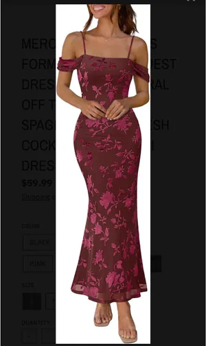 New Merokeety off the shoulder, wedding guest dress size S thumbnail 2