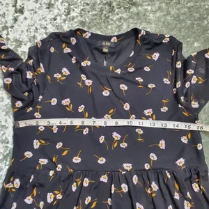AFRM Long Sleeve Mesh‎ Babydoll Floral Dress thumbnail 6
