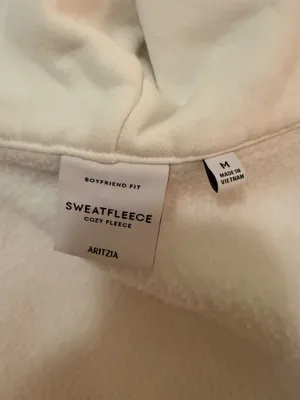 Aritzia White Sweatfleece hoodie  thumbnail 4