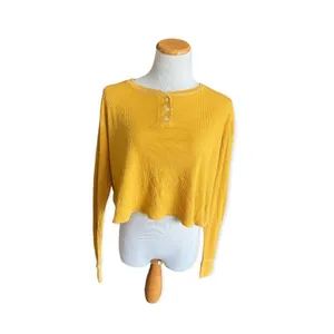 NWT Womens Wild Fable Thermal Waffle Knit Crop Top - Sz XXL thumbnail 2