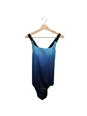 Nike One Piece Swimsuit Blue Size M Summer Beach Vacation Resortwear Swimming thumbnail 2