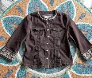 AMI Brown Jean Jacket thumbnail 1