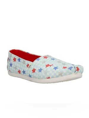 TOMS nwt 7.5 Womens Alpargata Stars Slip On Flats Casual Shoes patriotic thumbnail 2