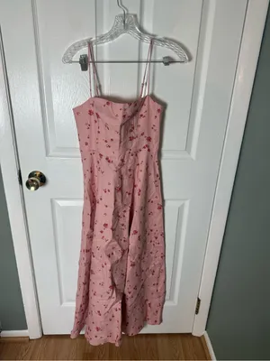 Reformation Monette Linen Dress in Noelia thumbnail 2