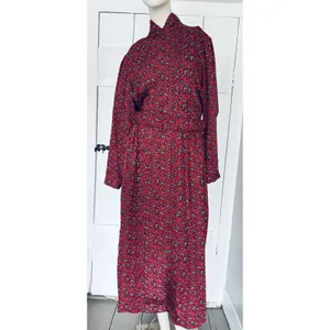Vintage Talbots Paisley Maxi Dress Prairiecore Cottagecore Long Sleeve Womens 12 thumbnail 2