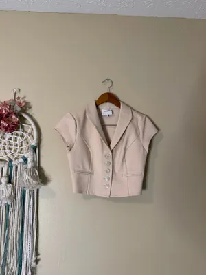 Reformation Marnie Knit Top Ivory Size Small thumbnail 3