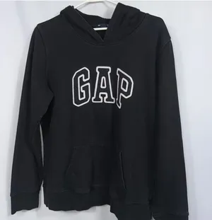 Gap Black Logo Pullover Hoodie Women’s L thumbnail 1